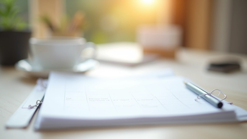 Plánování přípravy na test se zapisem týdenního schématu v diáři