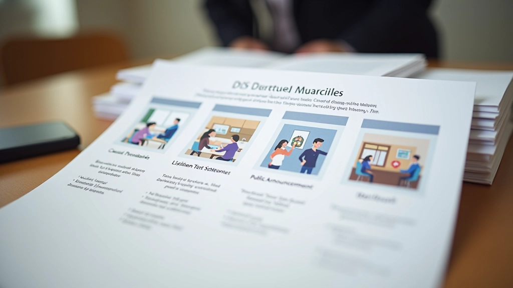 Grafika zobrazující čtyři části IELTS Listening testu s ikonami