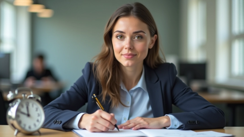 Osoba s stopkami plánující si čas na zkoušku IELTS Reading